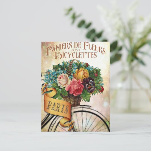 Carte postale vintage Florale (Debout devant)