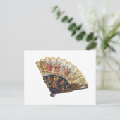 Carte postale Vintage Florale Ventilateur en papie (Debout devant)