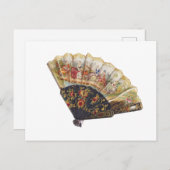 Carte postale Vintage Florale Ventilateur en papie (Devant / Derrière)
