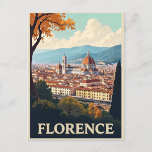 Carte Postale Vintage Florence Italie Cathédrale Voyage