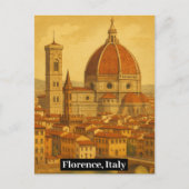Carte Postale Vintage Florence Italie Duomo Voyage (Devant)