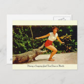 Carte postale vintage Florida Alligator (Devant / Derrière)