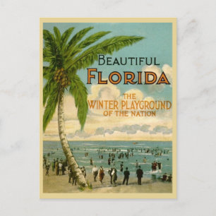 Carte Postale Vintage Florida Beachgoers 1922