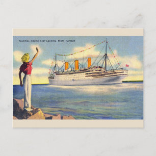 Carte postale vintage Florida Cruise Ship