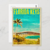 Carte postale vintage Florida Keys Travel (Devant / Derrière)