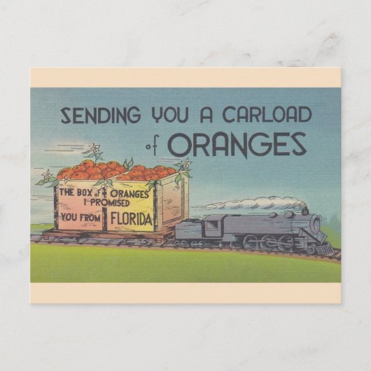 Carte postale vintage Florida Oranges (Devant)