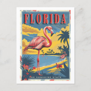 Carte Postale Vintage Florida Paradise