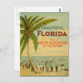 Carte postale vintage Florida Winter Playground (Devant / Derrière)