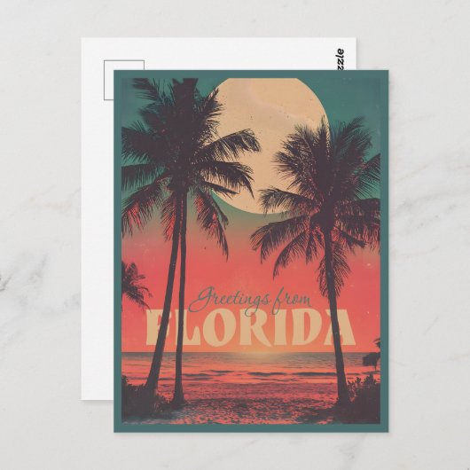 Carte postale vintage Floride (Devant / Derrière)