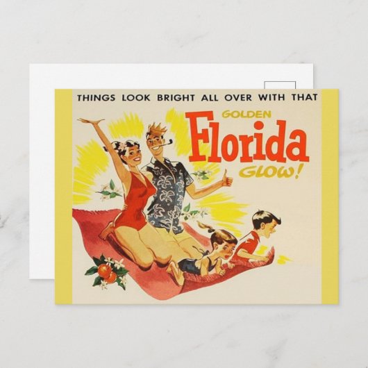 Carte postale vintage Floride (Devant / Derrière)