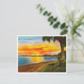Carte postale vintage Floride Tropical Sunset Trav (Debout devant)