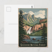 Carte Postale Vintage forestier national de Shoshone (Devant / Derrière)