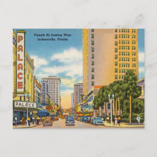 Carte Postale Vintage, Forsyth St, Jacksonville, Floride