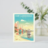 Carte Postale Vintage Fort Lauderdale Floride (Debout devant)