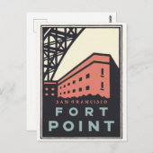 Carte postale vintage Fort Point Travel (Devant / Derrière)