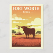 Carte Postale Vintage Fort Worth (Devant)
