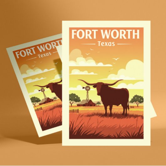 Carte Postale Vintage Fort Worth