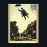 Carte Postale Vintage français chic parapluie volant homme<br><div class="desc">C'est une carte postale si amusante ! Cette vieille carte française montre une scène de rue avec un Homme volant au-dessus d'un parapluie !</div>