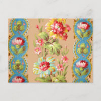 Vintage Français Floral Textile Motif