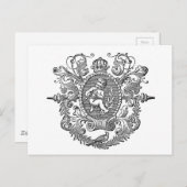 Carte Postale Vintage français typographie design (Devant / Derrière)