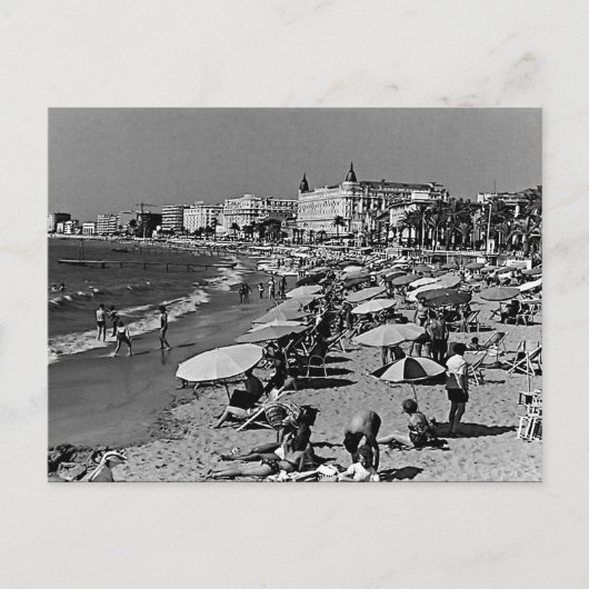 Carte Postale Vintage France Cannes la plage (Devant)