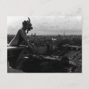 Carte Postale Vintage France Paris Cathédrale Notre Dame diable