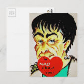 Carte Postale Vintage Frankenstein Valentine (Devant / Derrière)