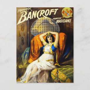 Carte Postale Vintage Frederick Bancroft Prince des Magiciens