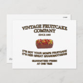 Carte Postale Vintage Fruitcake (Devant / Derrière)