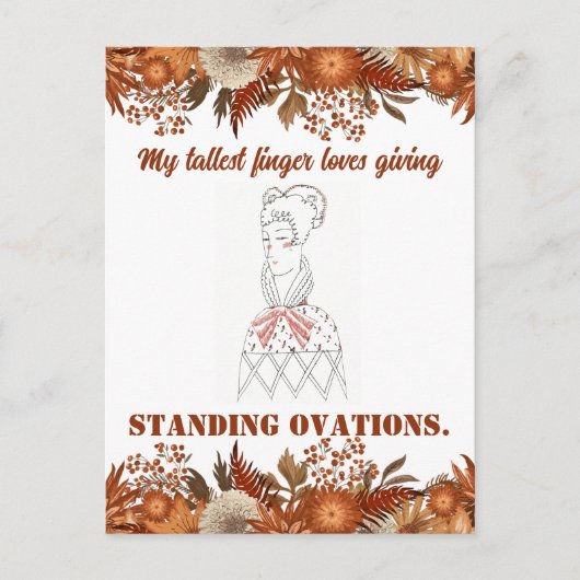 Carte Postale Vintage Funny Sarcastic Line Art Femme (Devant)