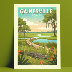 Carte Postale Vintage Gainesville Floride
