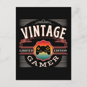CARTE POSTALE VINTAGE GAMER LIMITED EDITION