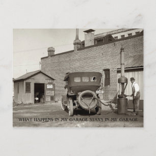 Carte Postale Vintage Garage Service Station Custom Postcard