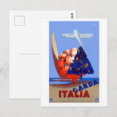 Carte Postale Vintage Garda Italia Travel (Devant / Derrière)