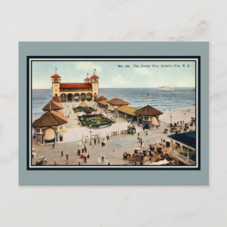 Carte Postale Vintage Garden Pier Atlantic City NJ