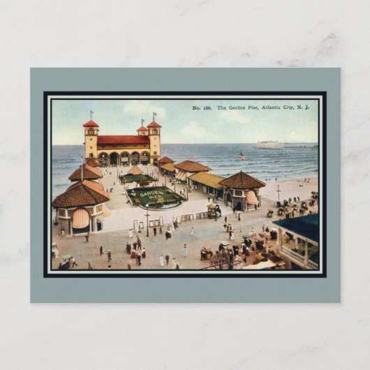 Carte Postale Vintage Garden Pier Atlantic City NJ (Devant)