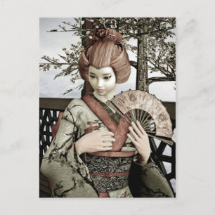 Carte Postale Vintage Geisha