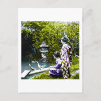 Vintage Geisha observer les canards dans le parc V