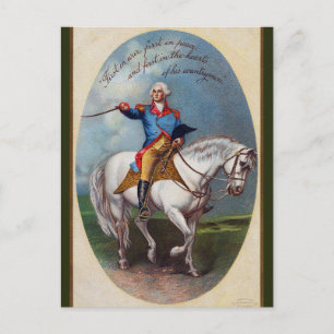 Carte Postale Vintage George Washington à cheval