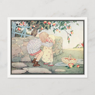 Carte Postale Vintage Girls in Orchard par H. Willebeek Le Mair