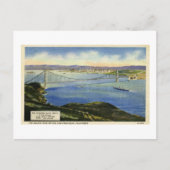 Carte postale Vintage Golden Gate Bridge (Devant)