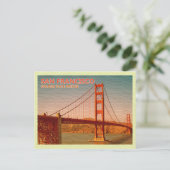 Carte postale vintage Golden Gate Bridge San Franc (Debout devant)