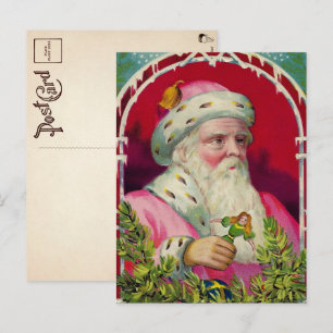 Carte Postale Vintage Goofy Look Père Noël Christmas Postcard