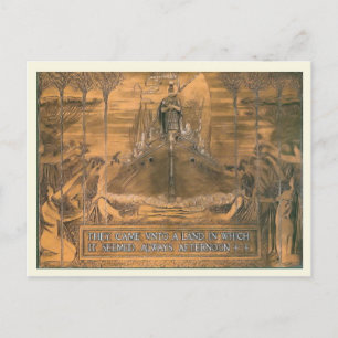 Carte postale Vintage, Gravure sur cuivre