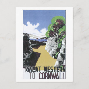 Carte Postale Vintage Great Western Cornwall