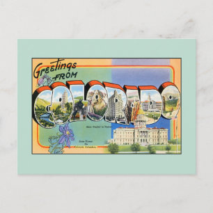 Carte Postale Vintage greetings from colorado