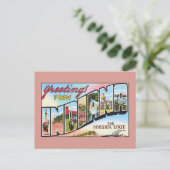 Carte Postale Vintage greetings from Indiana (Debout devant)
