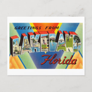 Carte Postale Vintage Greetings from Lakeland, Florida