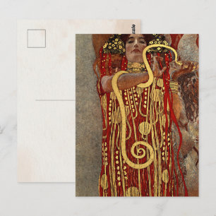 Carte Postale Vintage Gustav Klimt Hygieia Médecine Art Nouveau