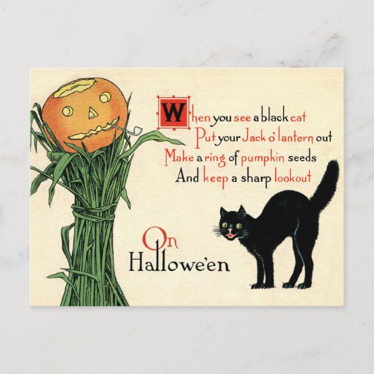 Carte postale Vintage Halloween (Devant)